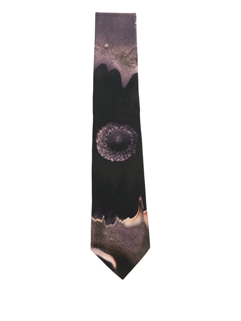 Paul Smith Floral-print Silk Tie In Black