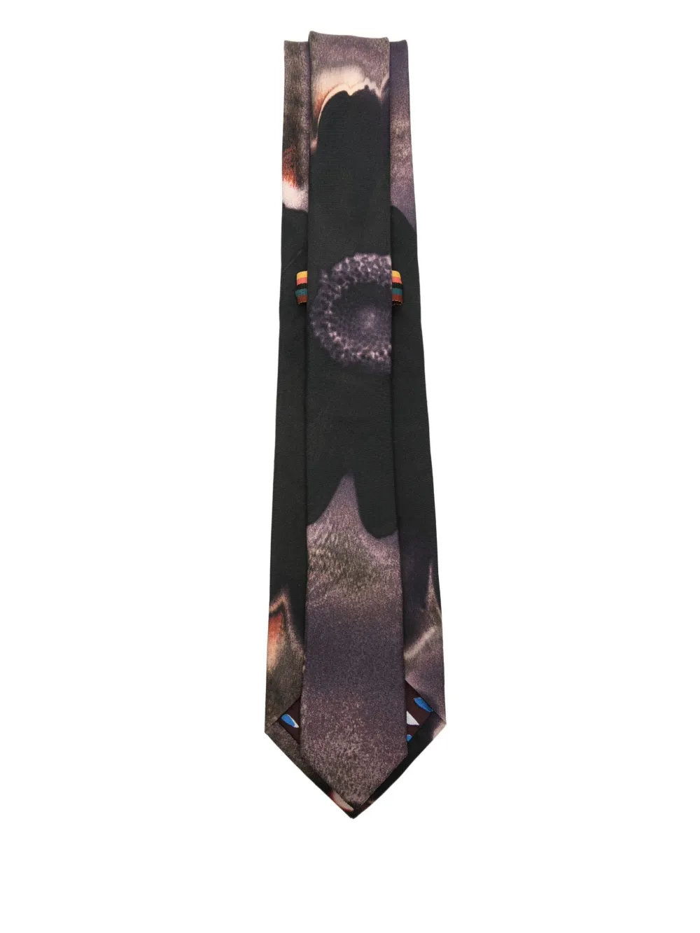 Paul Smith floral-print silk tie - Zwart