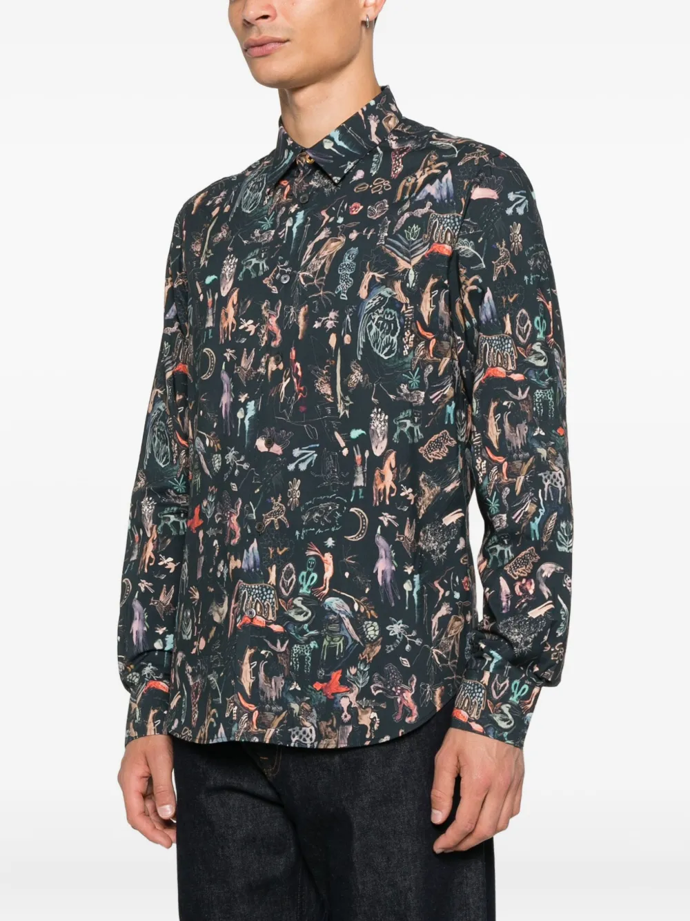 Paul Smith Overhemd met print Blauw
