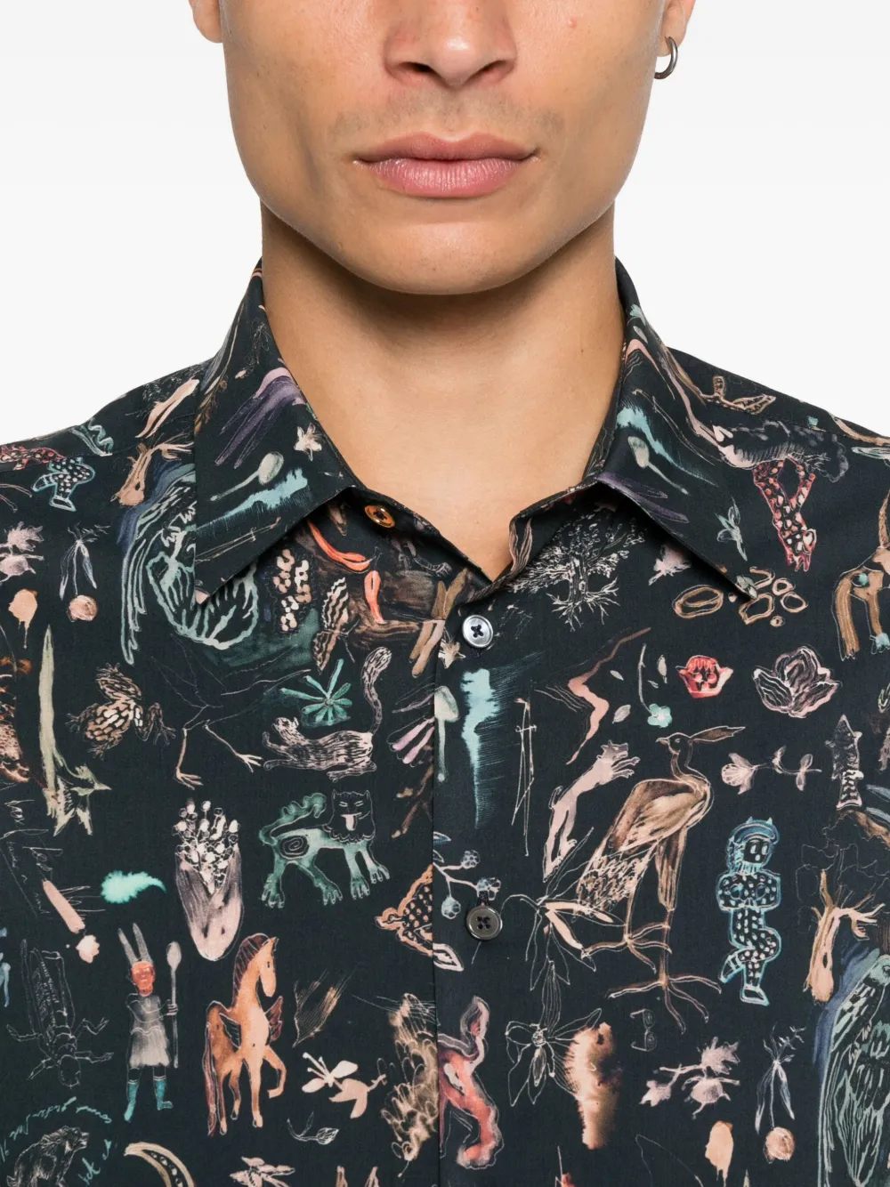 Paul Smith Overhemd met print Blauw