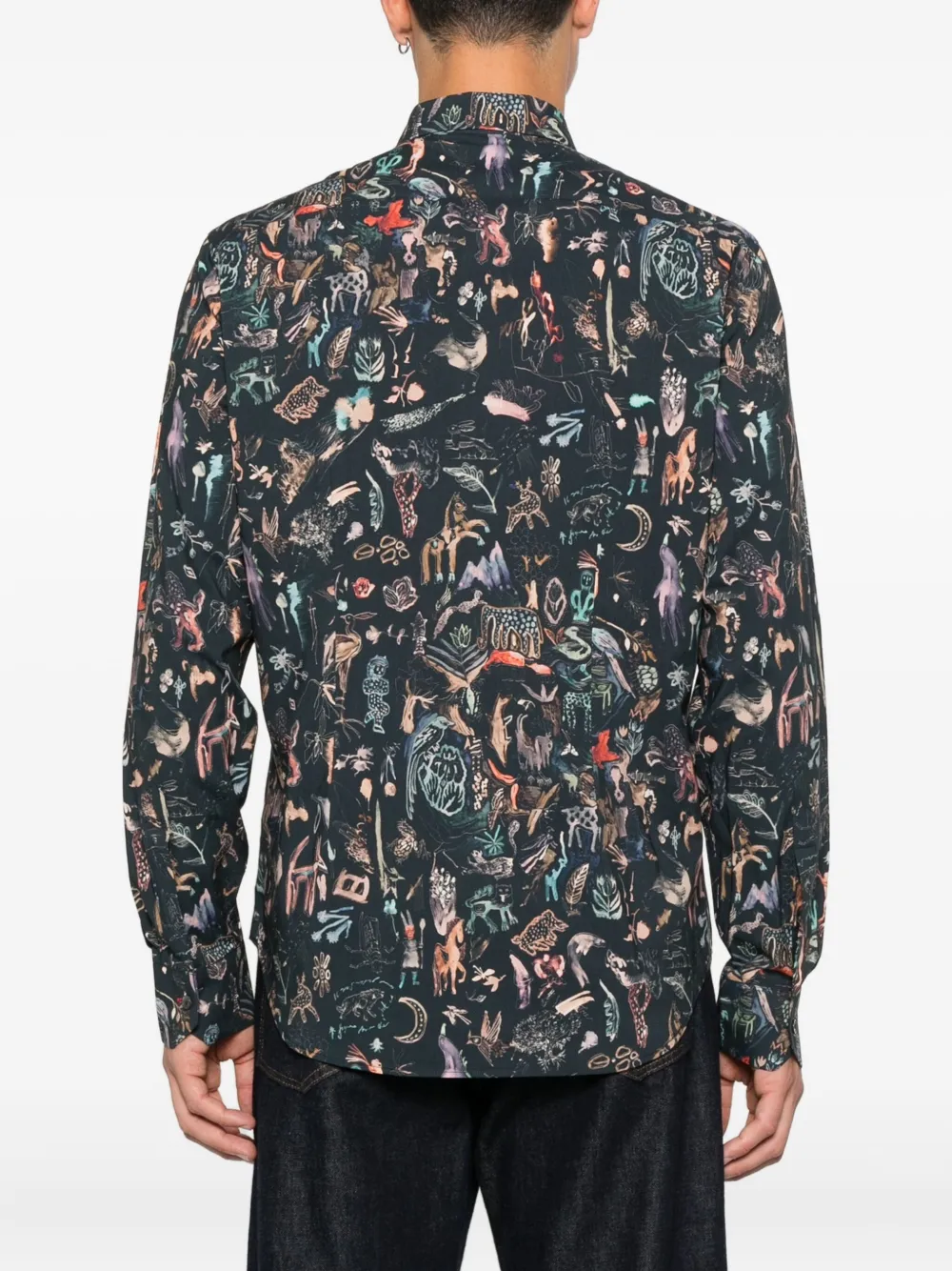 Paul Smith Overhemd met print Blauw