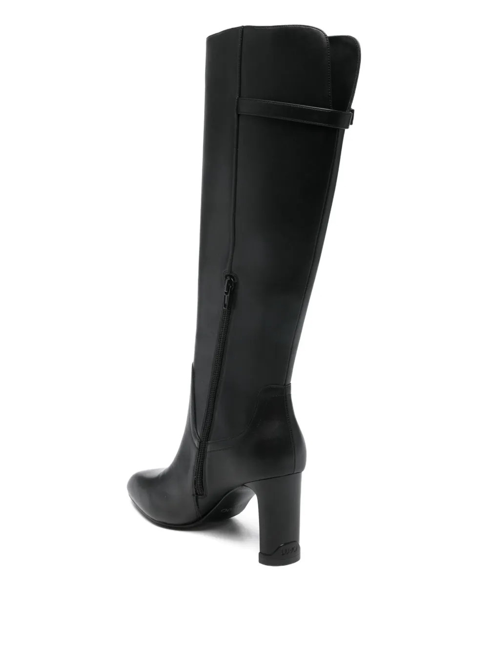 Liu •jo 88mm Knee-high Leather Boots In Black