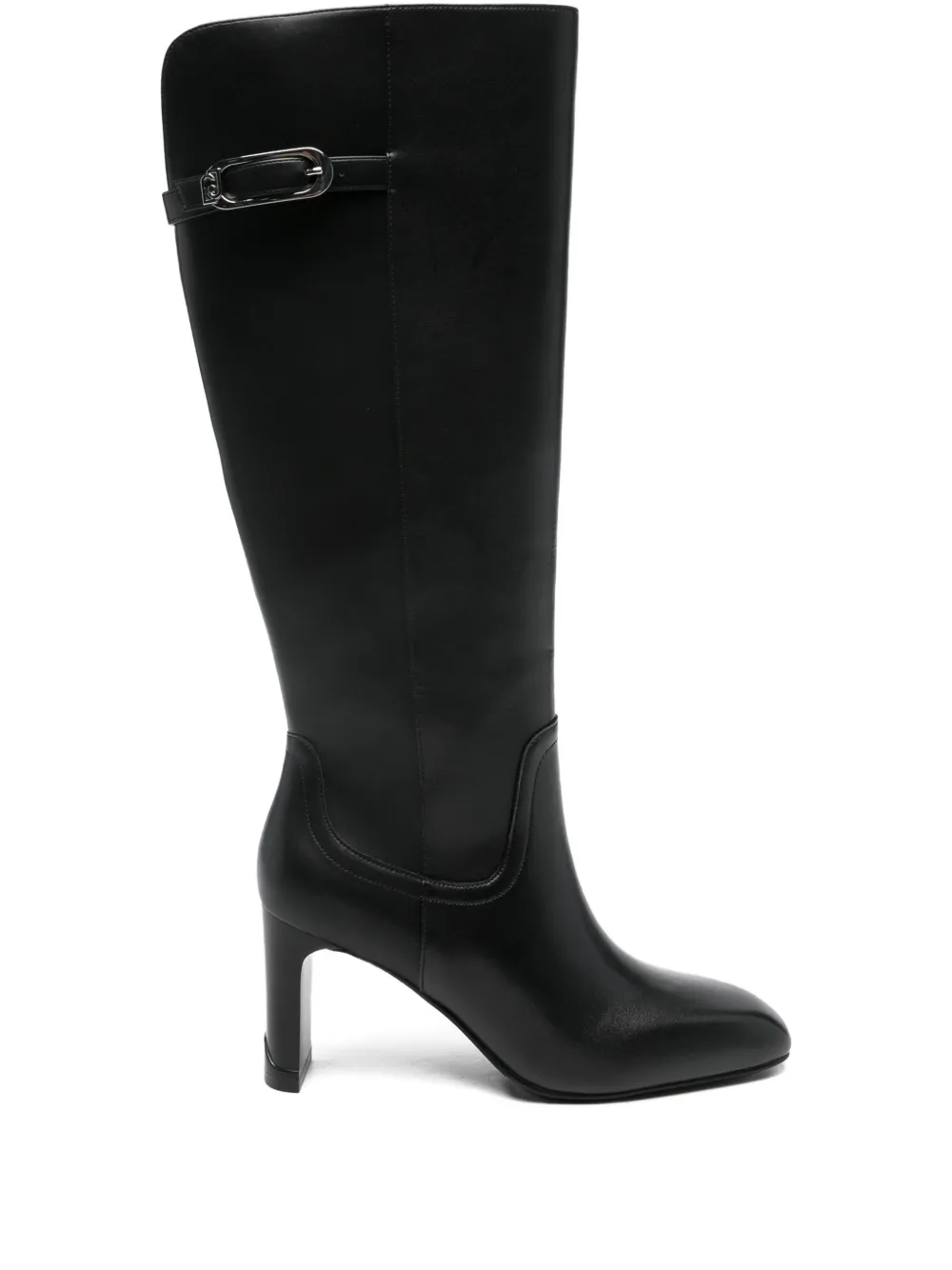 Liu •jo 88mm Knee-high Leather Boots In Black