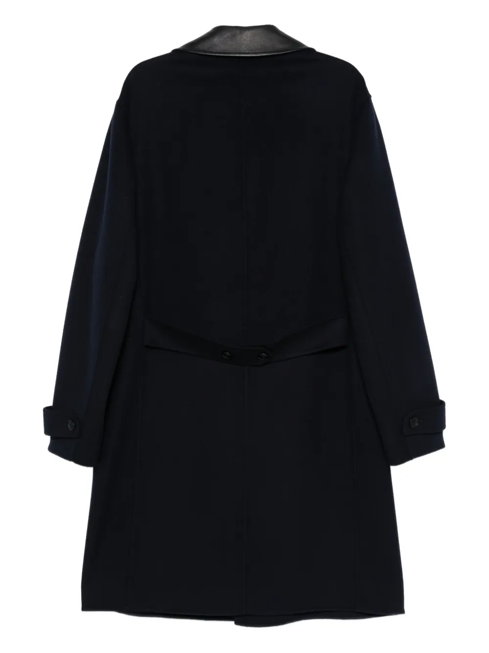 Brett Johnson Panelled-collar Coat In Blue