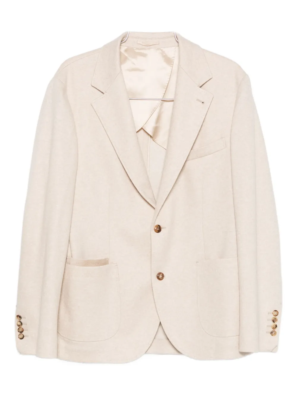 Brett Johnson Notched-lapel Single-breasted Blazer In Neutral