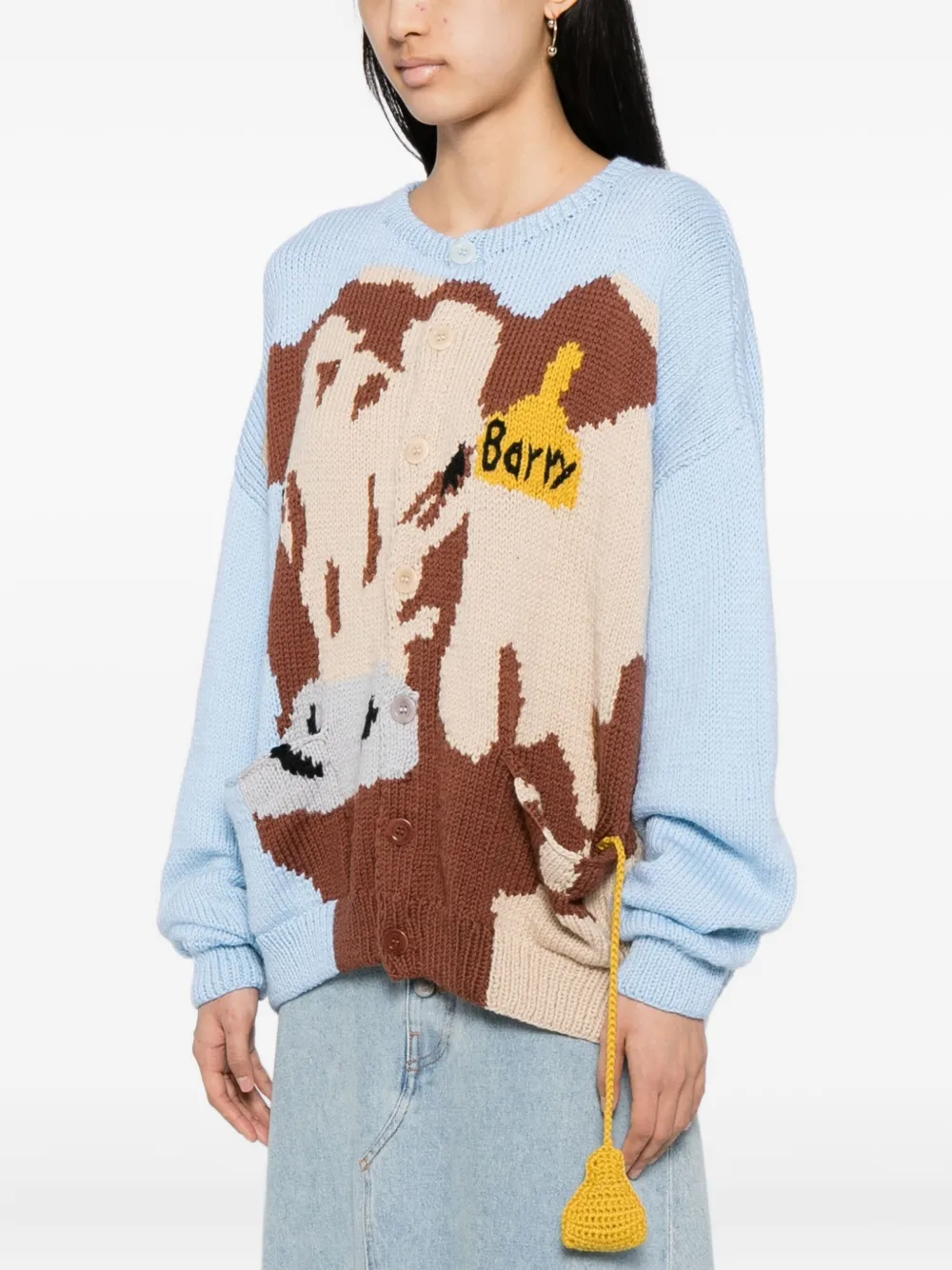 Sky High Farm Barry Cardigan In Blue