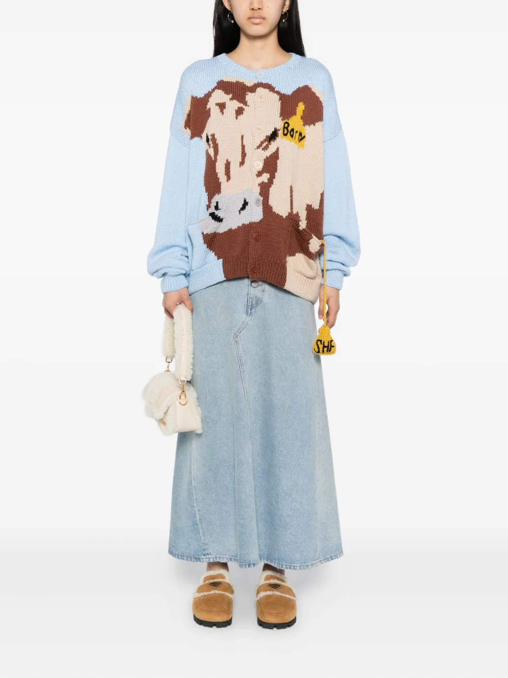 Sky High Farm Barry Cardigan In Blue