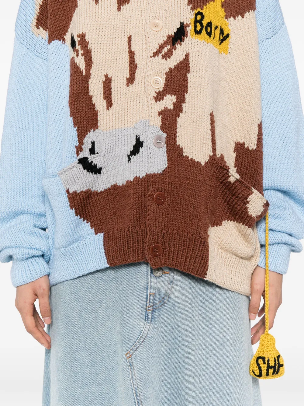 Sky High Farm Barry Cardigan In Blue