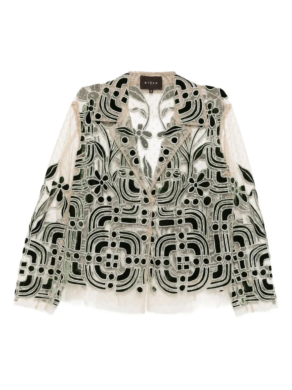 Biyan camisa con encaje floral | neutro | Image 1