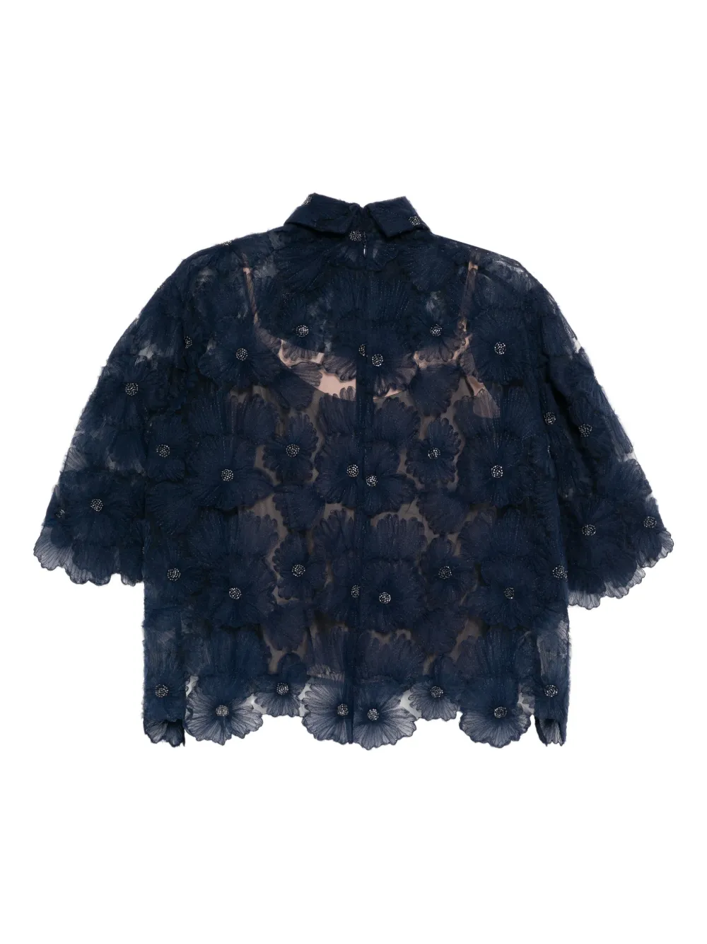 Biyan Blouse met kralen - Blauw