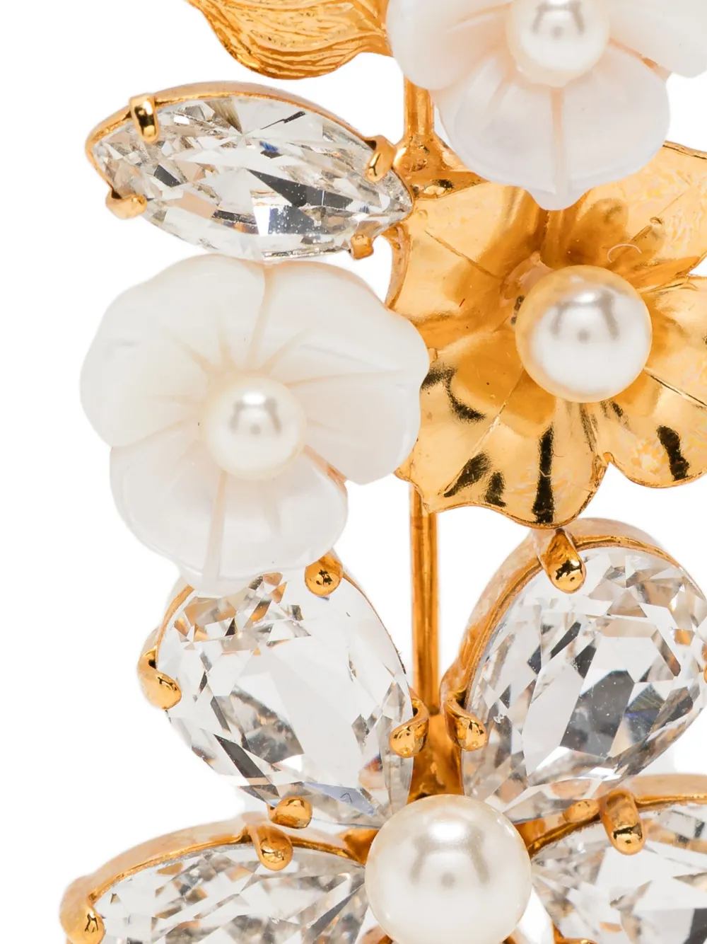 Jennifer Behr Crystal-embellished Floral Earrings In Gold
