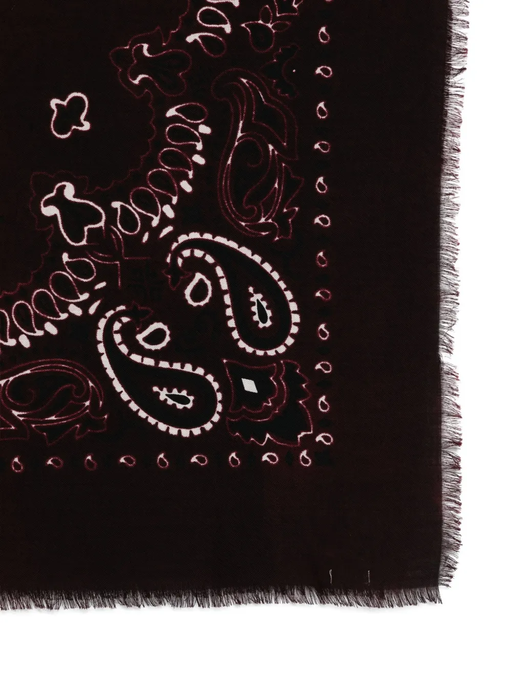 Destin frayed-trim scarf - Rood