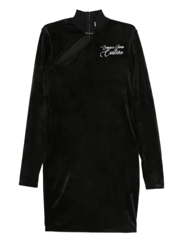 Versace Jeans Couture cut-out long-sleeve Mini Dress | Black | FARFETCH