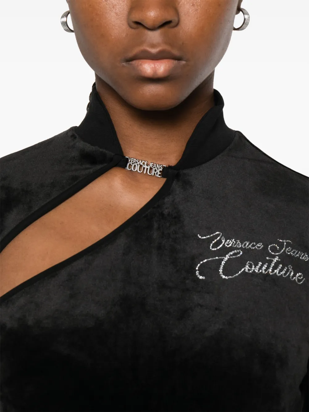 Versace Jeans Couture Uitgesneden mini-jurk Zwart