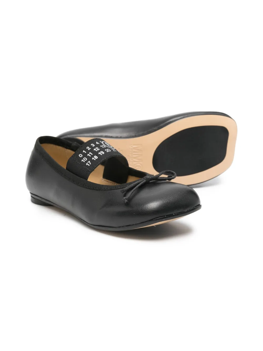 MM6 Maison Margiela Kids numbered-strap ballerinas | Teen Girl Shoes | Image 2