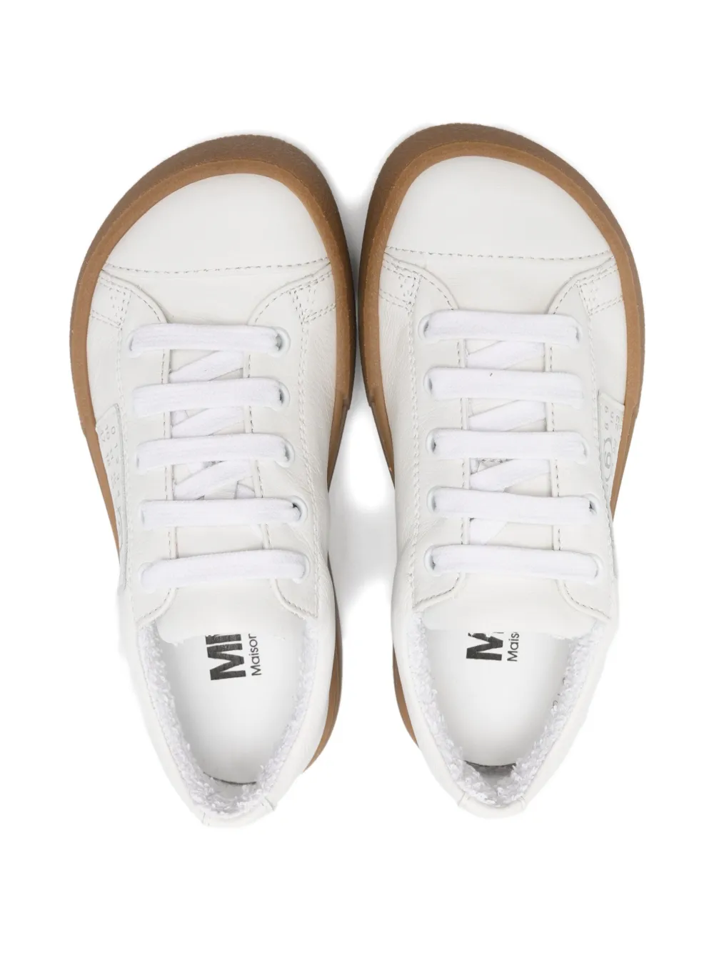 Mm6 Maison Margiela Numbers-motif Sneakers In White
