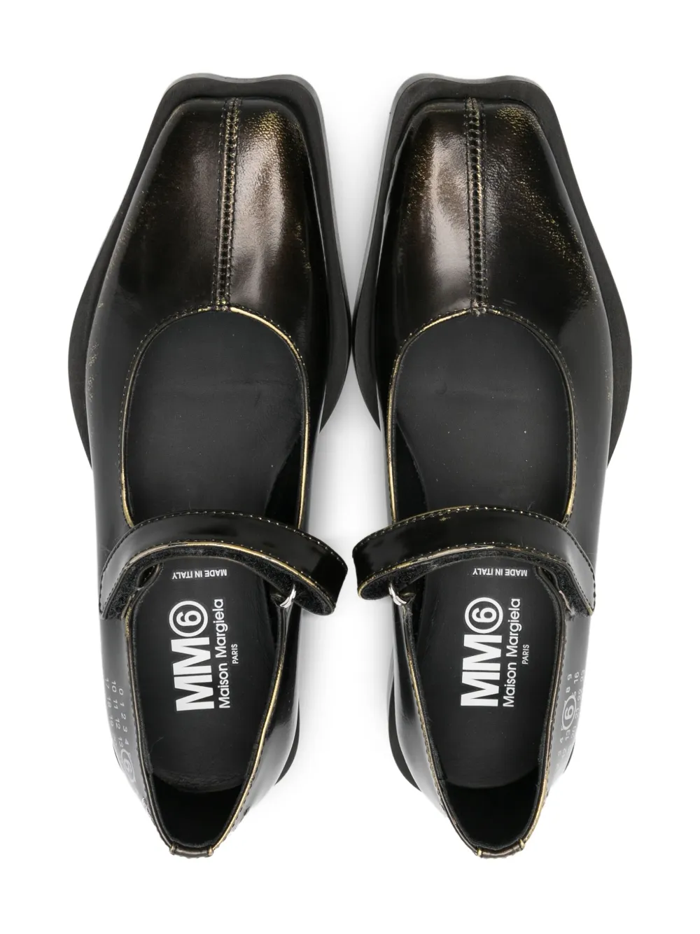 MM6 Maison Margiela Kids strap leather ballerinas | Teen Girl Shoes | Image 2