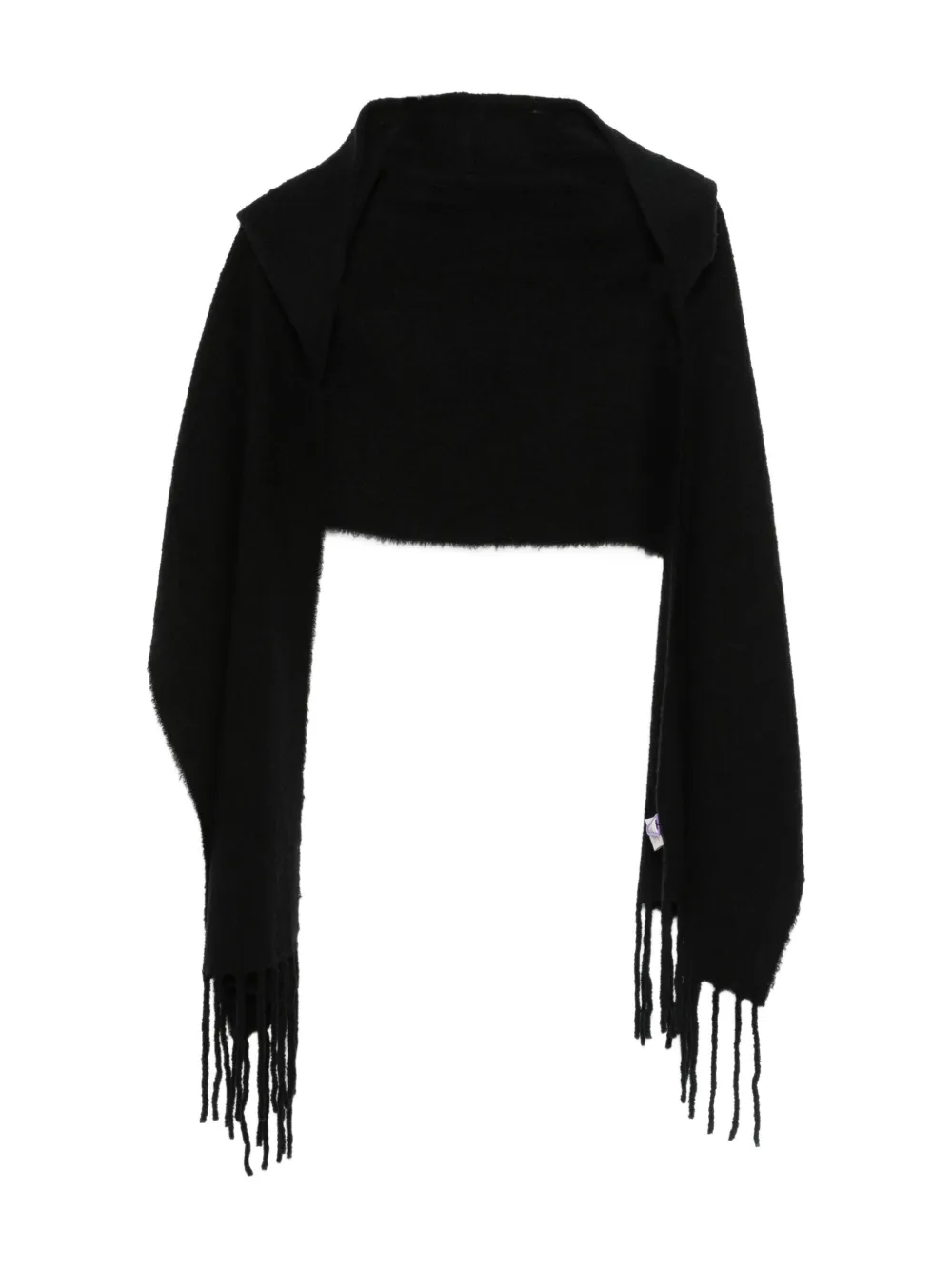 Destin fringe-detail scarf | Black | Image 1