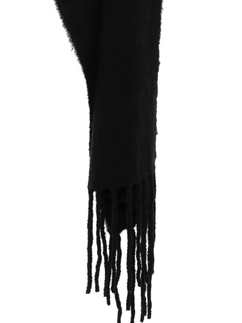 Destin fringe-detail scarf - Zwart