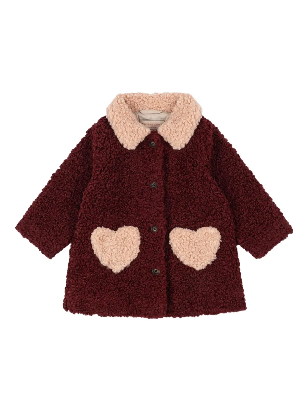 Konges Sløjd heart appliqué collared coat | Red | Image 1