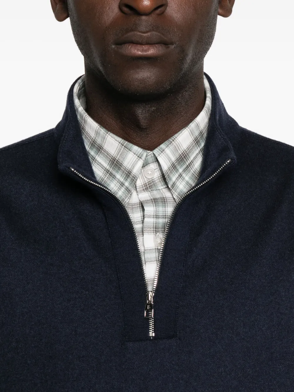 Brett Johnson Half-zip Sweater In Blue