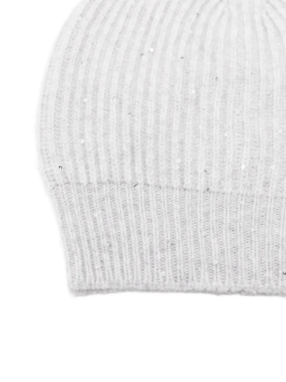 Antonelli Sequinned Knitted Beanie In Gray