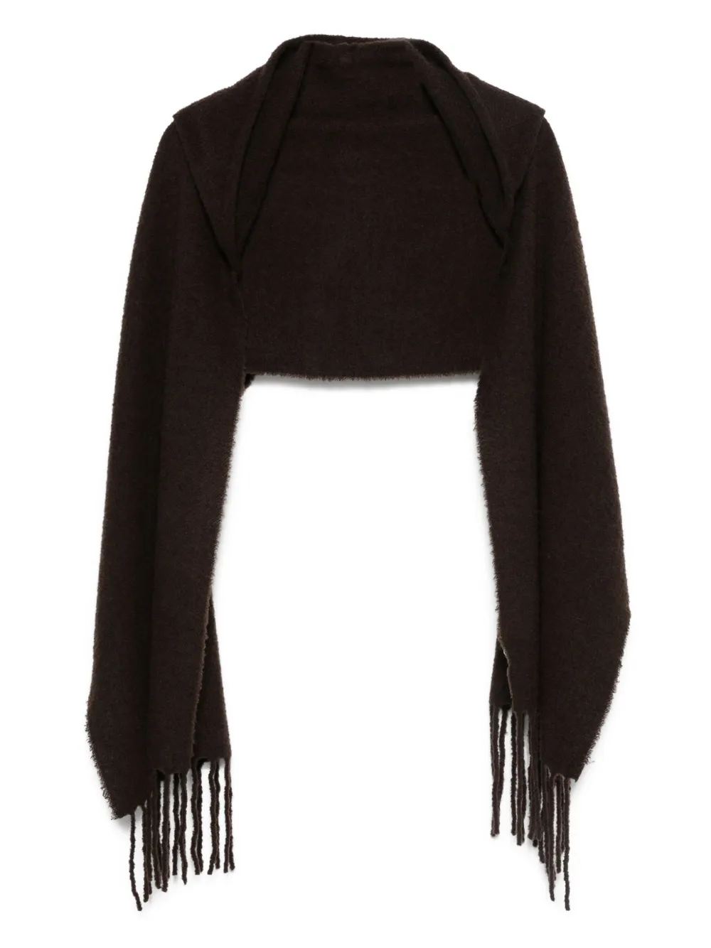 Destin fringe-detail scarf | Brown | Image 1