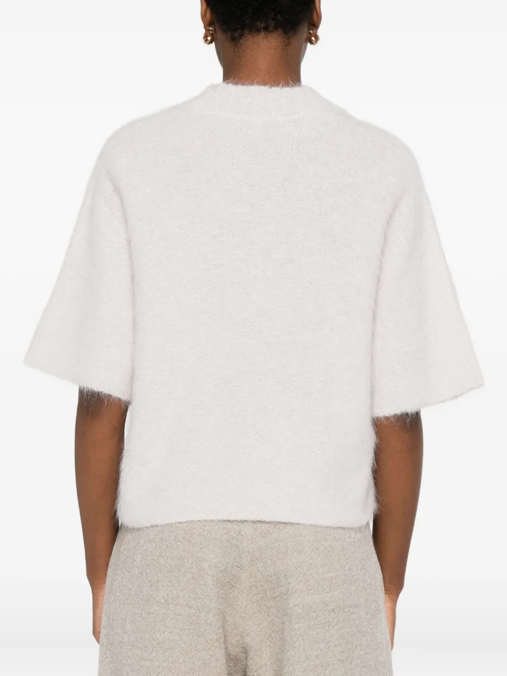 Antonelli Short-sleeve Sweater In Neutral