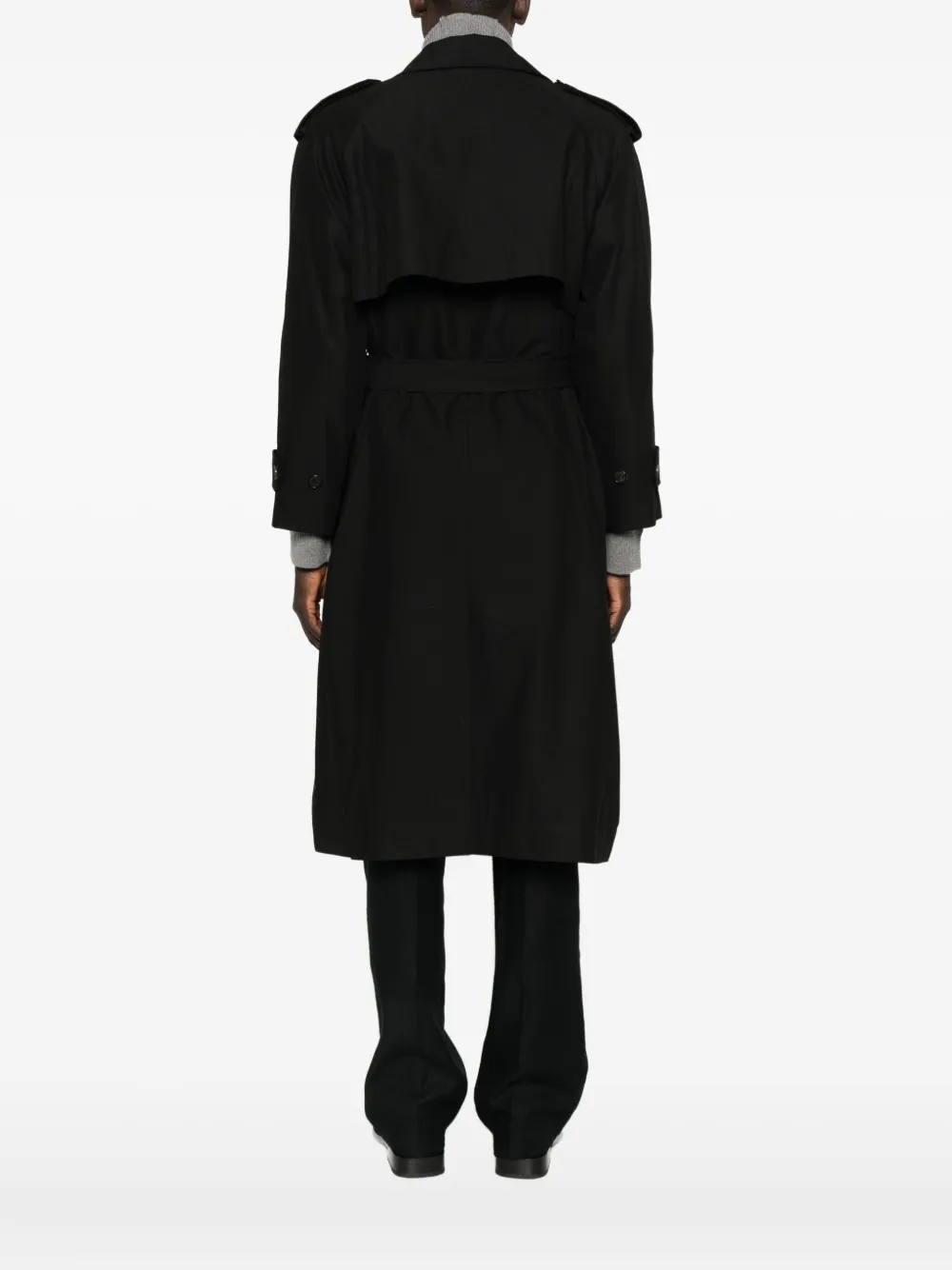 Dunst Belted Coat In Black