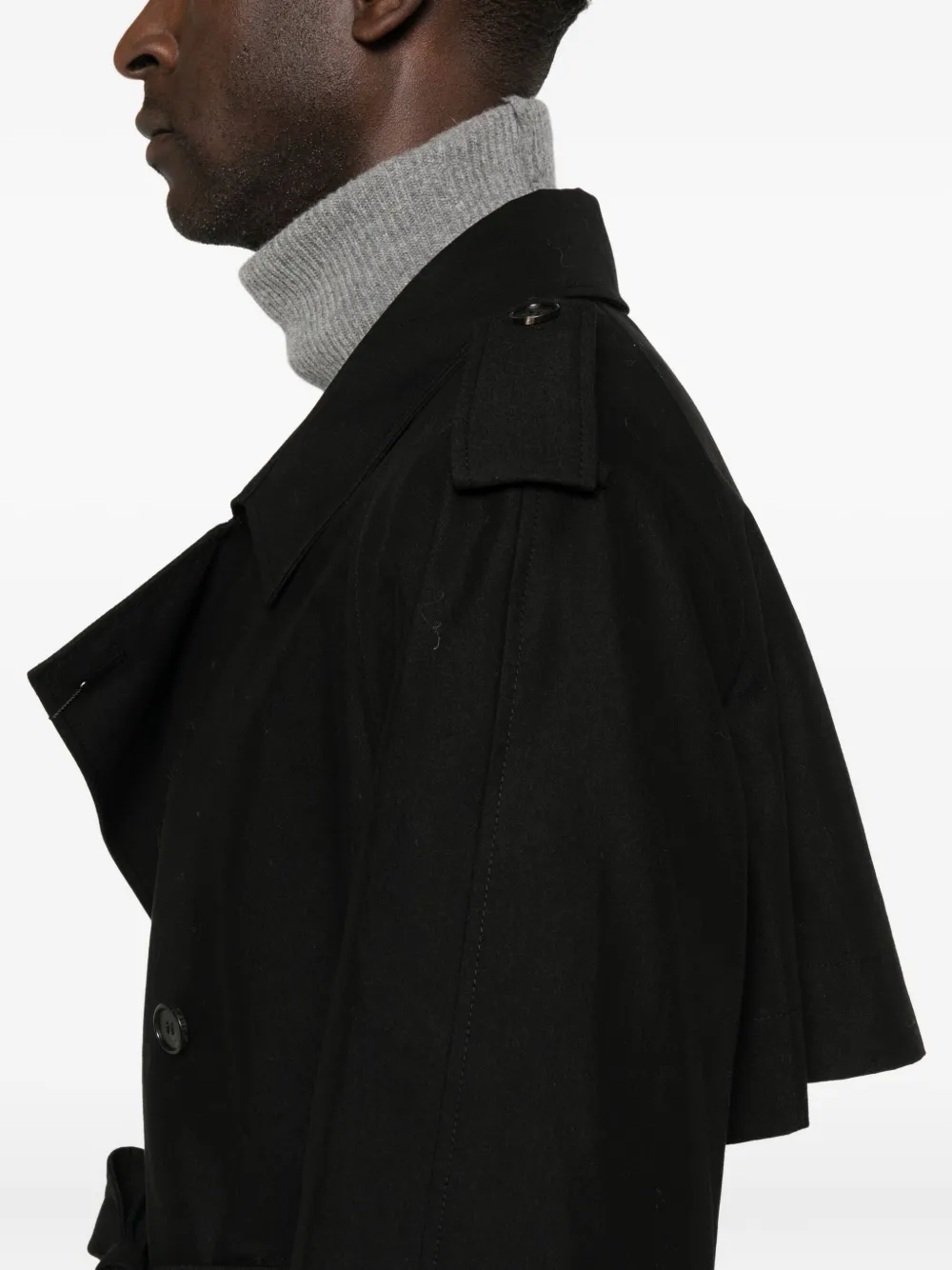 Dunst Belted Coat In Black