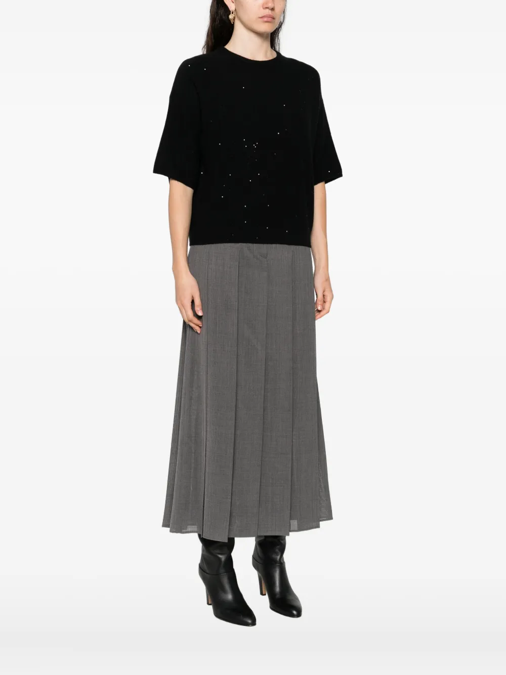 Antonelli Oberteil Mit Pailletten In Black