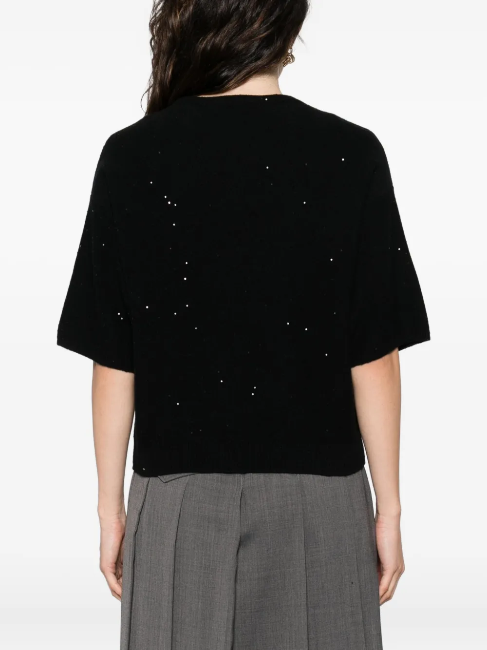 Antonelli Oberteil Mit Pailletten In Black
