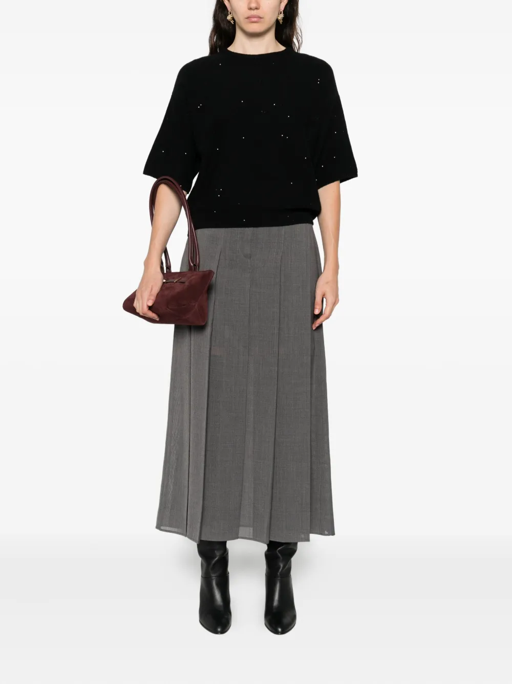 Antonelli Oberteil Mit Pailletten In Black