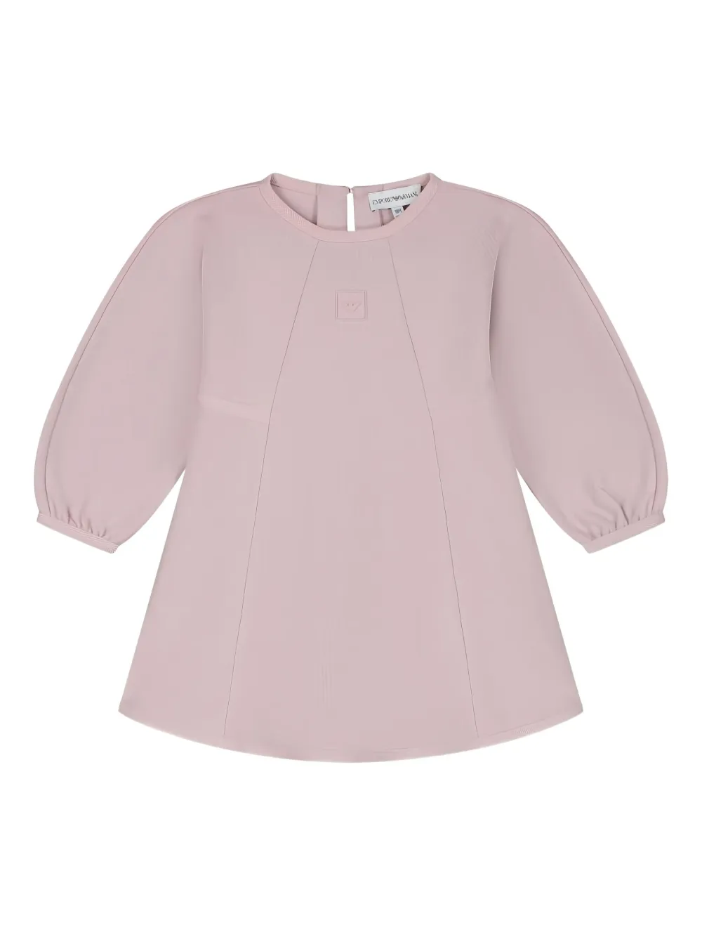 Emporio Armani Panelled Puff-sleeve Dress In Pink