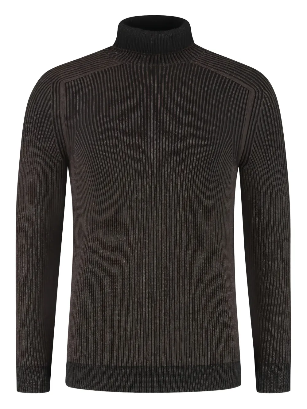 Sease Dinghy Ribbed Turtleneck Sweater In Brown