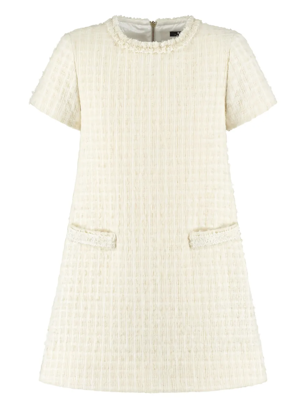 Balmain Kids tweed pocket dress - Bianco
