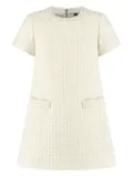 Balmain Kids tweed pocket dress - White
