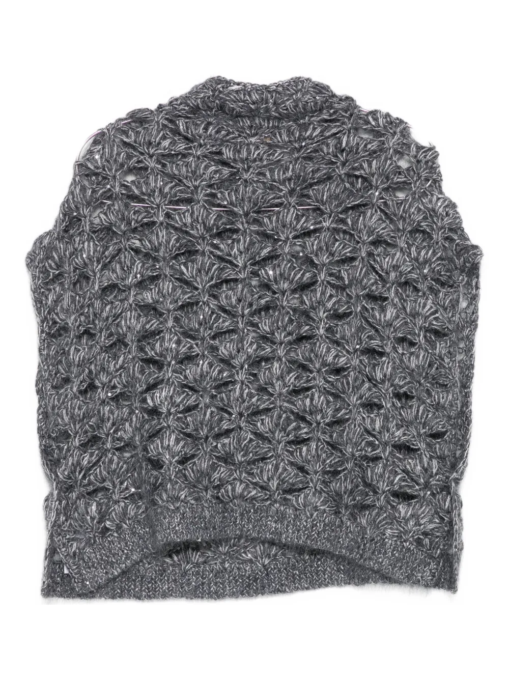 Antonelli Openwork Roll-neck Knitted Top In Multi