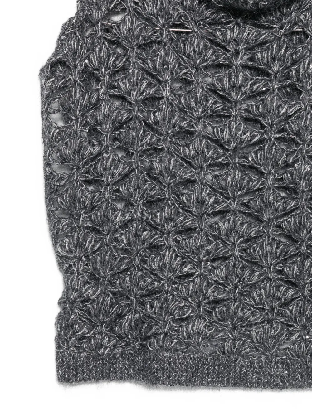 Antonelli Openwork Roll-neck Knitted Top In Multi