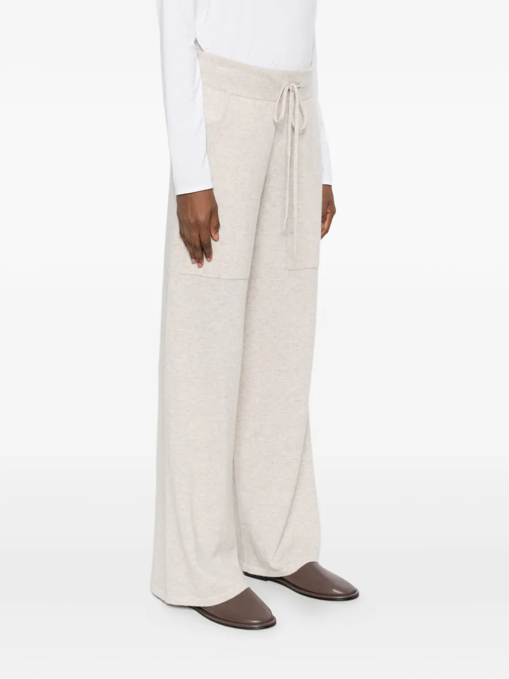 Lisa Yang Sofi Drawstring Trousers In Neutral