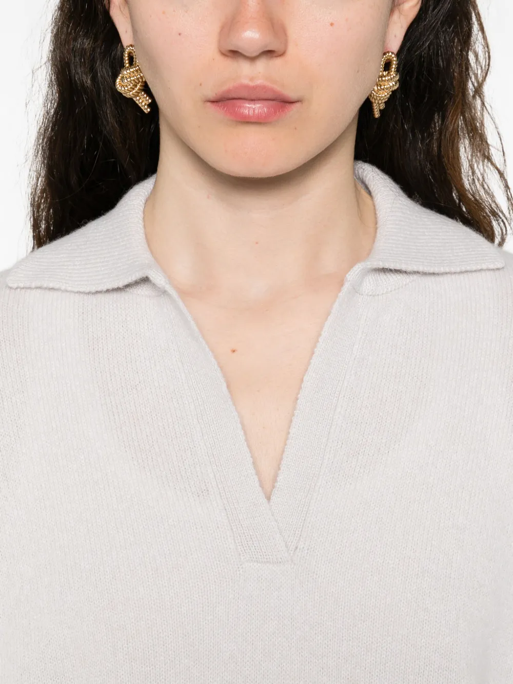 Antonelli Collared Sweater In Gray