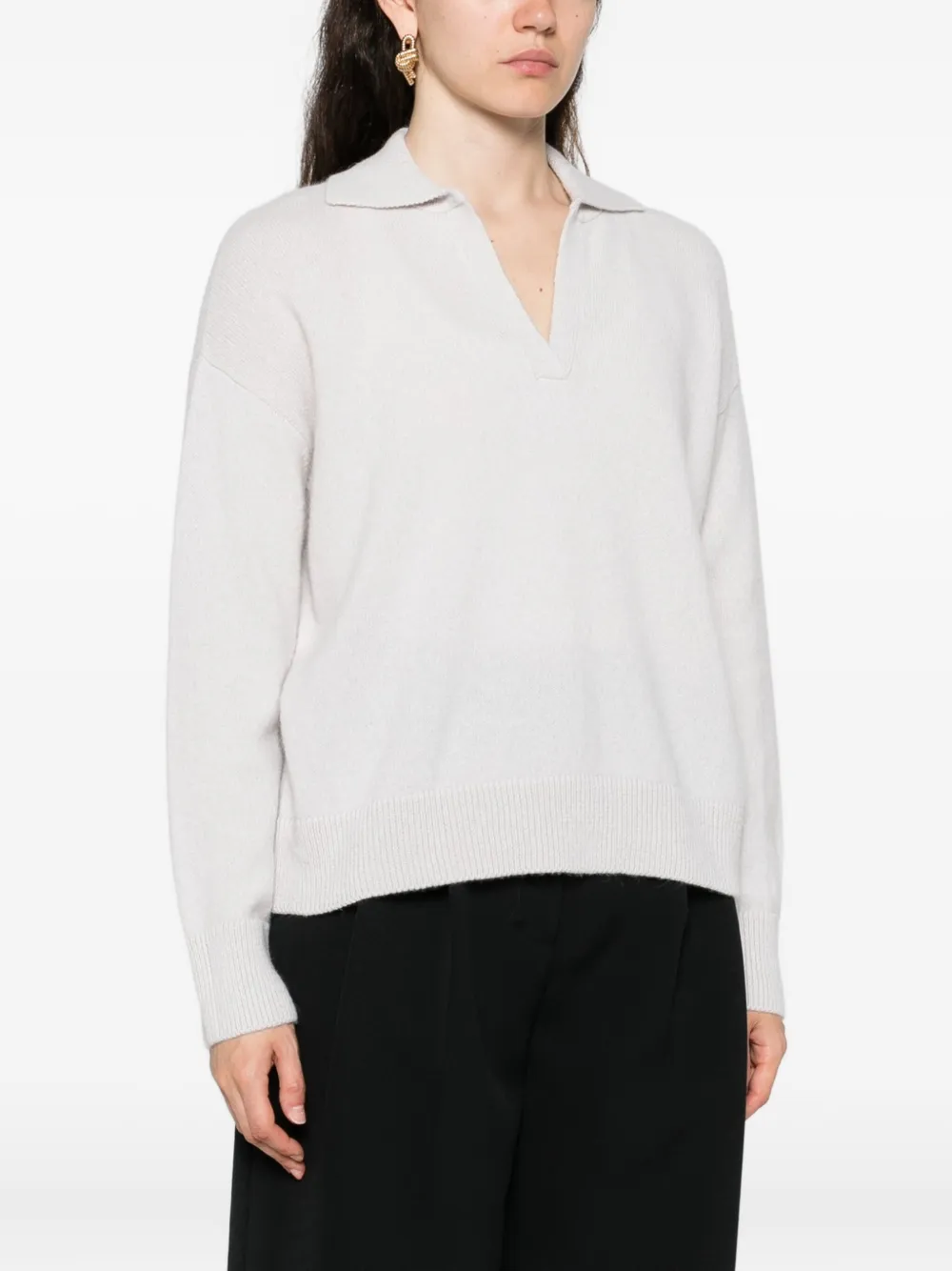 Antonelli Collared Sweater In Gray