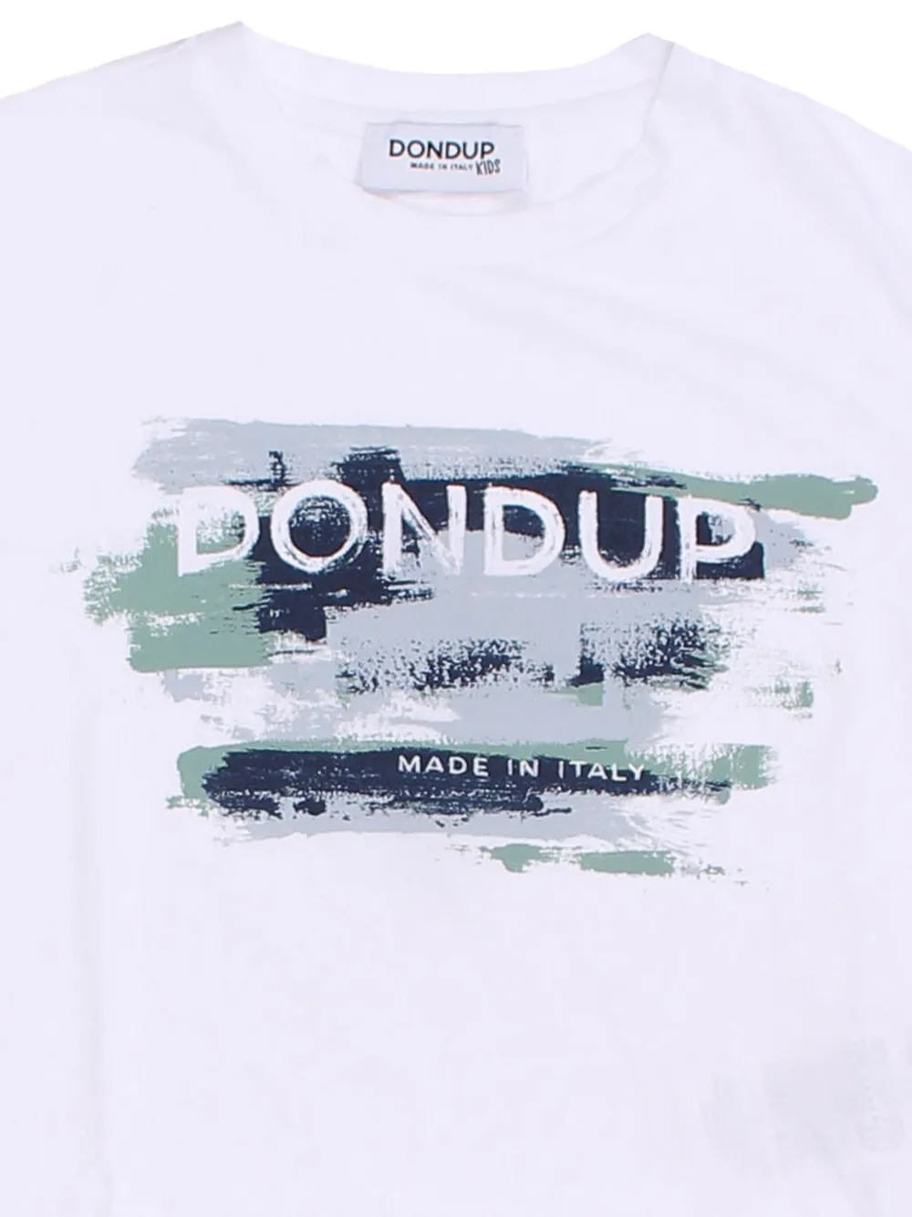 DONDUP KIDS Katoenen T-shirt met logoprint Wit