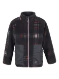 COLOR KIDS plaid fleece zip-up sweatshirt - Black