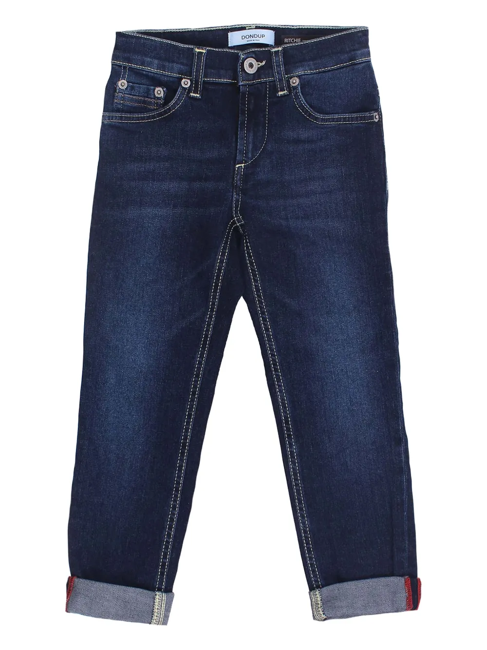 DONDUP KIDS five-pocket cuffed jeans | Blue | Image 1
