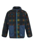 COLOR KIDS plaid fleece zip-up sweatshirt - Blue