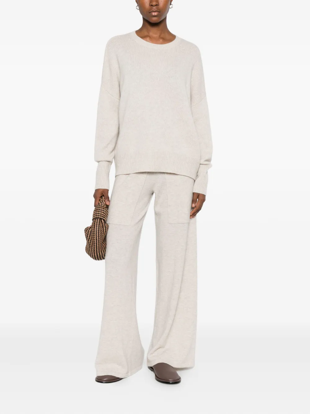 Lisa Yang Mila Ribbed Sweater In Neutral