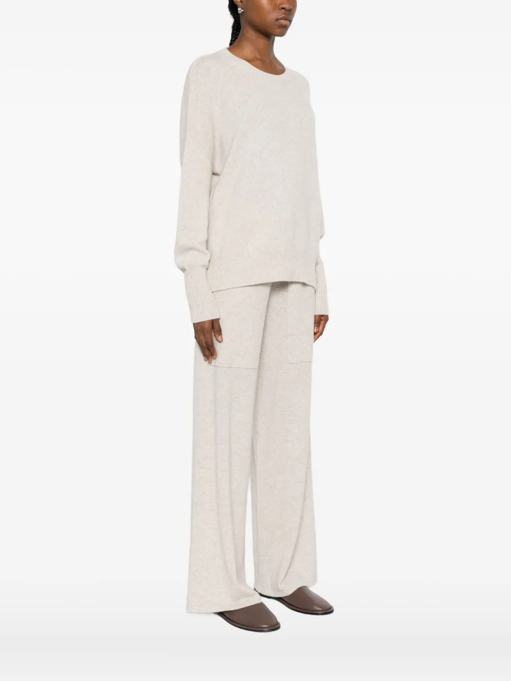 Lisa Yang Mila Ribbed Sweater In Neutral
