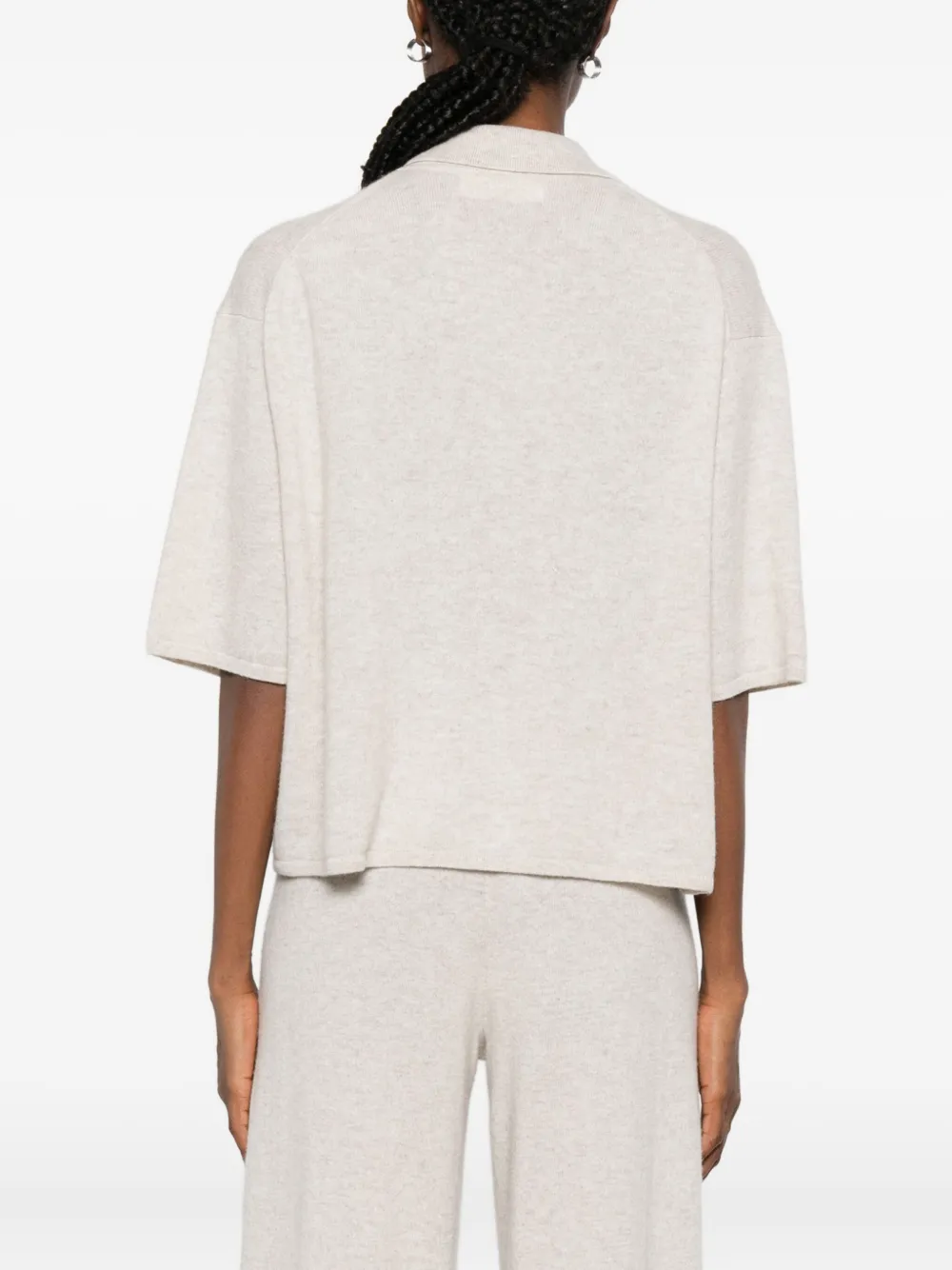 Lisa Yang Neela top met korte mouwen Beige