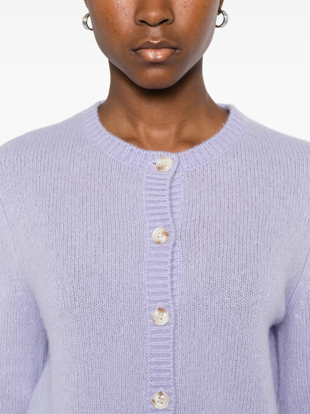 Lisa Yang Felicia vest met knopen Paars